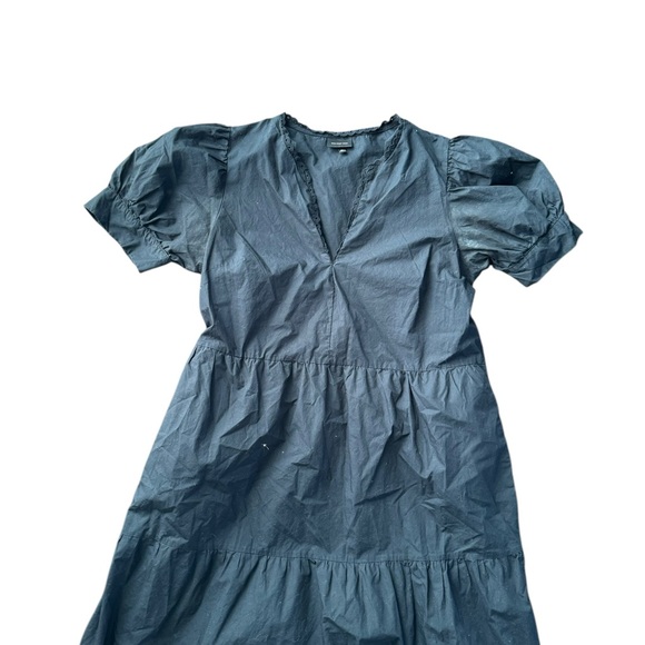 Who What Wear Women's Black Midi Dress Puff Short Sleeve Size XL - Picture 2 of 10